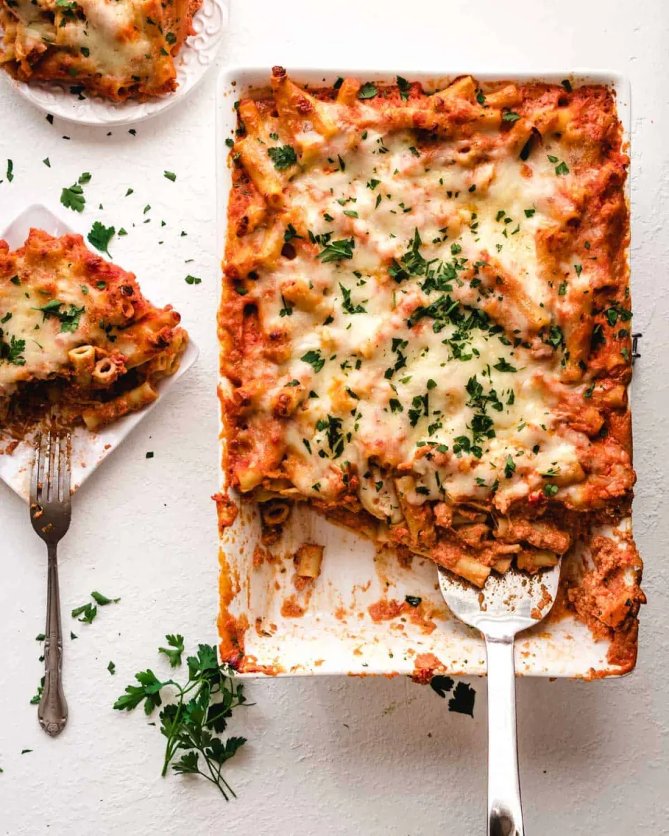 Meatless Baked Ziti Ingredients and Substitutions